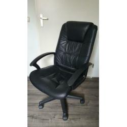 Bureaustoel l zwart l leer l