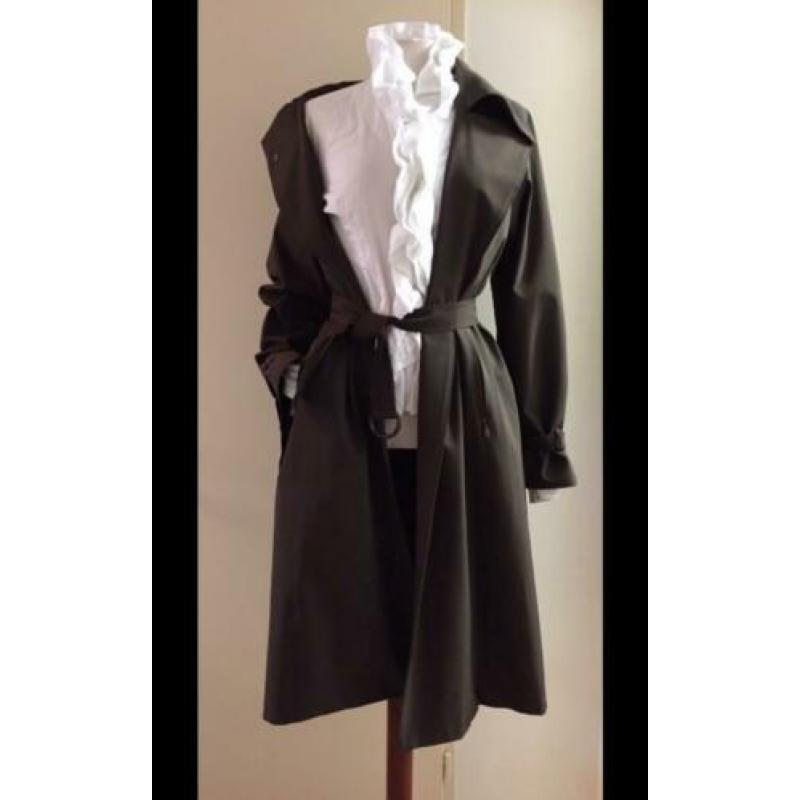 MaxMara Max Mara 38 gabardine trenchcoat mantel jas bruin