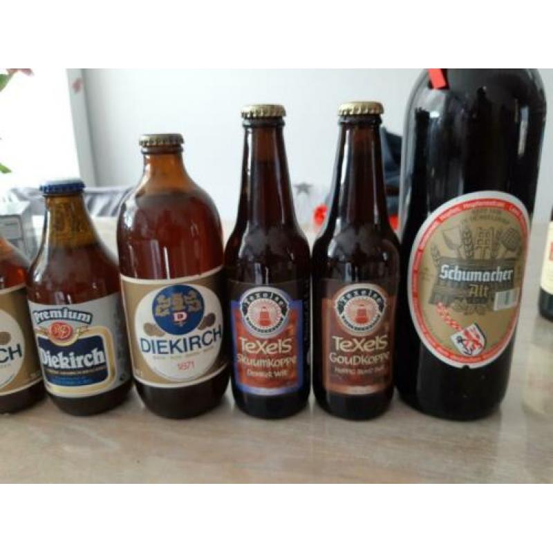 Oude bier flessen diekirch texels schumacher heussensche wit