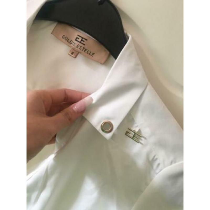 Goldie estelle witte blouse met goud detail