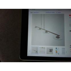 Led Hanglamp rvs met glas,dimbaar