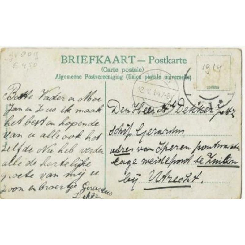 JV809 Gorinchem Raderveerboot naar Sleeuwijk 1914 Kofschip
