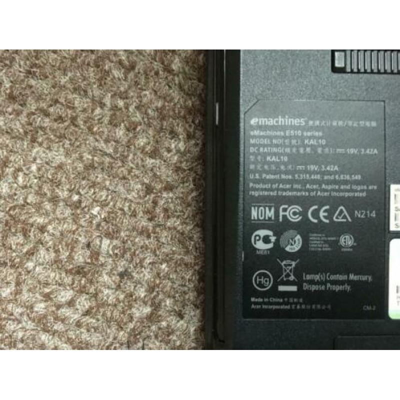 acer emachines e510 3GB 120GB