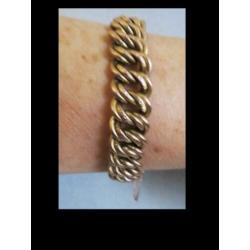 Bijzonder 8K Gouden Dubbele-Curve Armband!!!
