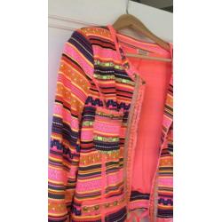 Leuk Ibiza stijl jasje in neon kleuren maat L
