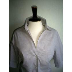 NIEUW !!! beige geruite STANFIELD blouse mt. M mooi model
