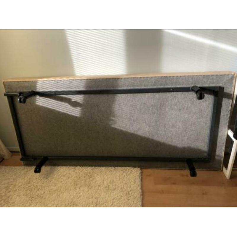 Boxspring binnenvering - 90x200 - leer - beige