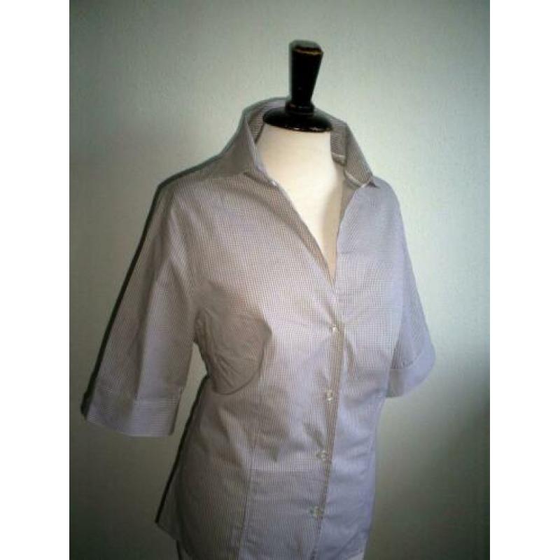 NIEUW !!! beige geruite STANFIELD blouse mt. M mooi model