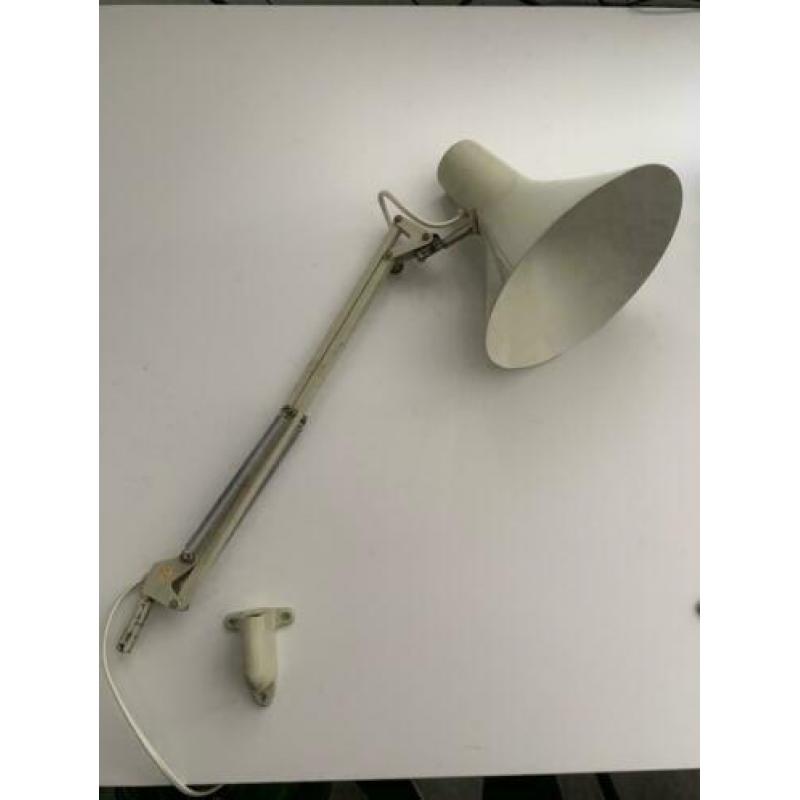 Vintage industriele Philips Architecten wand buro lamp 60s