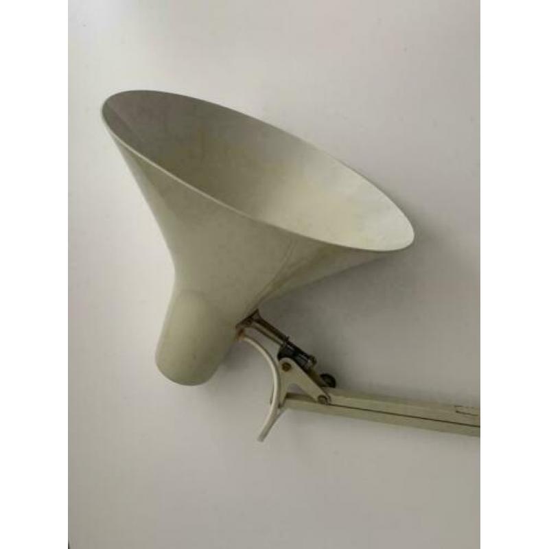 Vintage industriele Philips Architecten wand buro lamp 60s