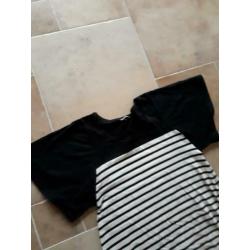Zwart/Witte Hebbeding Jurk maat 2