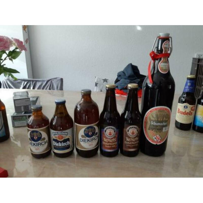 Oude bier flessen diekirch texels schumacher heussensche wit