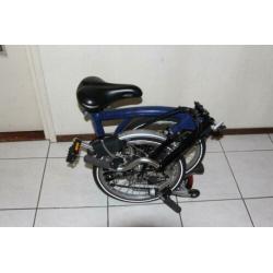 Bromptom vouwfiets blauw