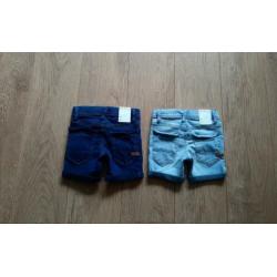 NIEUW 2 x stoere Name It korte smalle jeans maat 104 (4)
