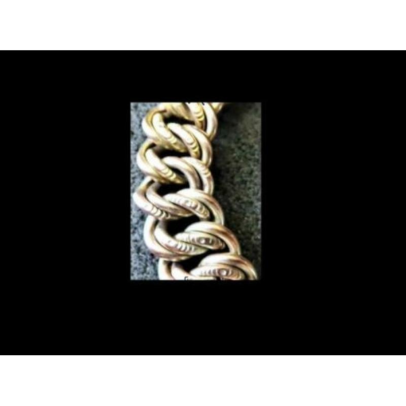 Bijzonder 8K Gouden Dubbele-Curve Armband!!!