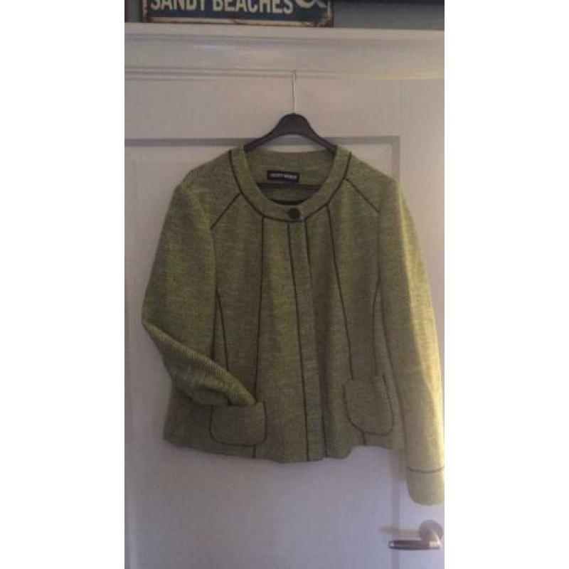 ZGAN Gerry Weber colbert jasje maat 46; appeltjes groen