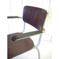 Vintage Industrieel Plywood stoelen