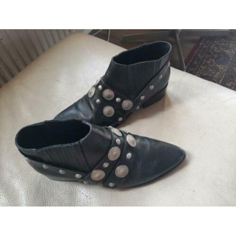 NIKKIE lage biker/cowboylaarzen zwart maat 39
