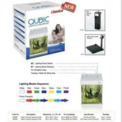 Classica Qubic 2 LED nano aquarium 17L + veel kunstplantjes!