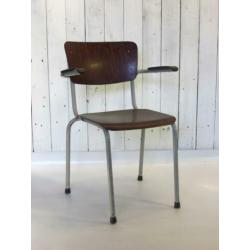 Vintage Industrieel Plywood stoelen