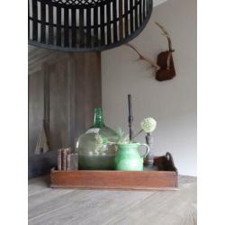 Landelijk houten dienblad. 63x44 x14