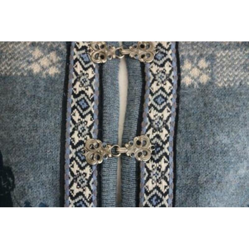 Vintage Woolrich vest licht blauw wol trui retro maat 42 40