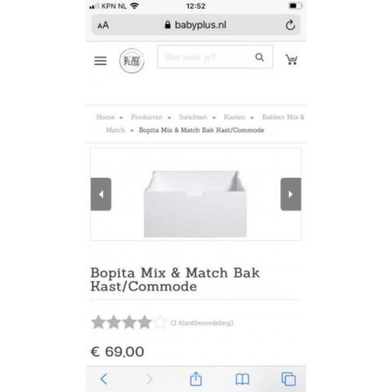 Bopita 2 deurs kast Mix en Match wit