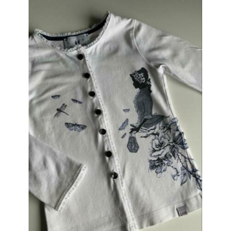 LOT & BINC | Schattig vestje Delfs blauw motief | Maat: 104