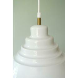 grote Deense LAMP wit metaal Scandinavisch messing vintage