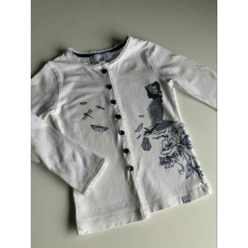 LOT & BINC | Schattig vestje Delfs blauw motief | Maat: 104