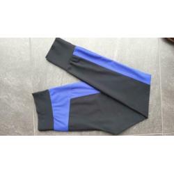 Penn & Ink broek travelstof zwart/paars