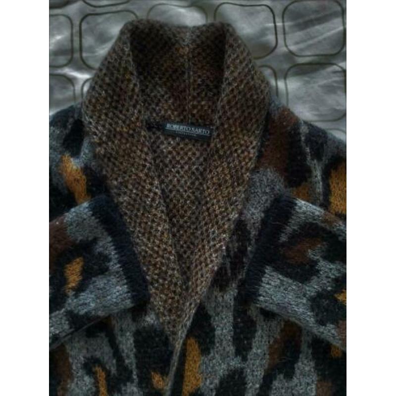 Vest - ROBERTO SARTO - zwart/grijs en bruin - Maat 42
