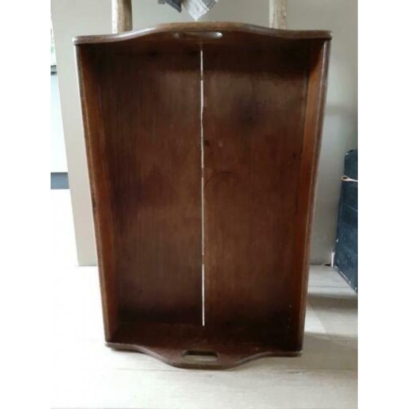 Landelijk houten dienblad. 63x44 x14