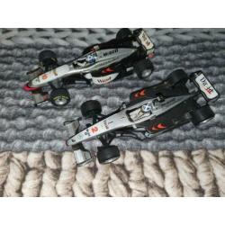 David Coulthard f1, 3 x 1.18 en 1 x 1.24 witte auto