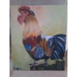Boerderij dieren op doek/schilderijen