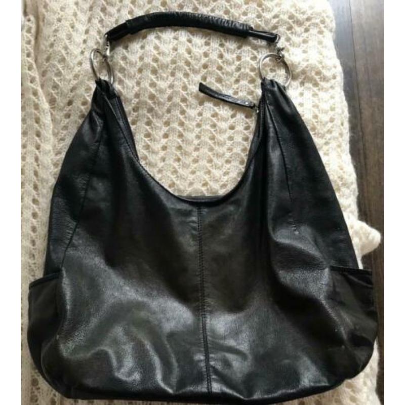 Leren tas Expresso zwart