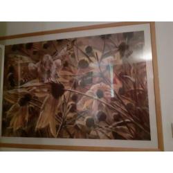 elfenposter in houten lijst met plexiglas bxh=1.74×1.04