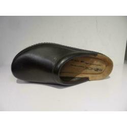 Bruine leren slippers Rohde 41