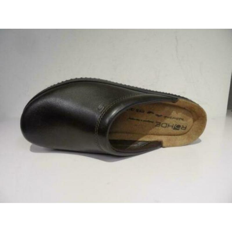 Bruine leren slippers Rohde 41