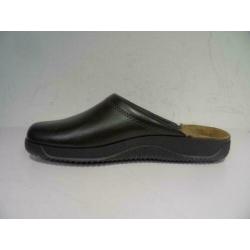 Bruine leren slippers Rohde 41