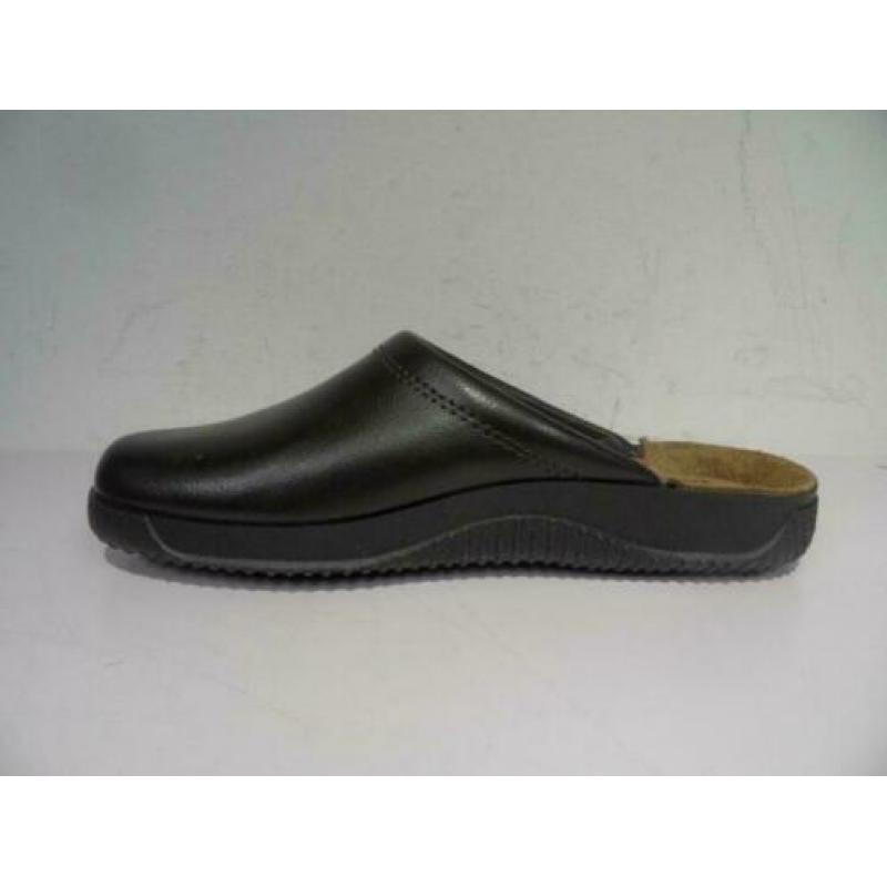 Bruine leren slippers Rohde 41