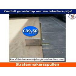 Kant afrijlat - bandenmaatje hoogte instelbaar 20cm breed
