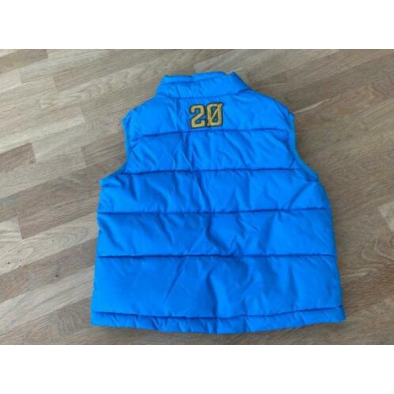 ** Kinder bodywarmer blauw maat 98 € 7,50 **