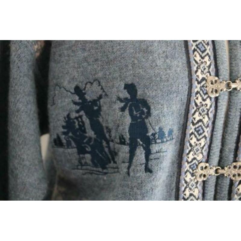 Vintage Woolrich vest licht blauw wol trui retro maat 42 40