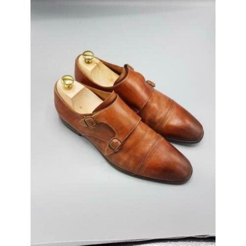 GIORGIO Double Monkstraps cognac