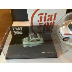Vintage fiat 500 pauls model art minichamps en brums 2 stuks