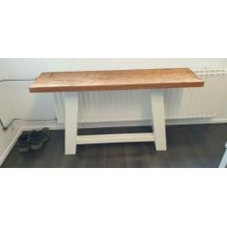Tafelpoot, industrieel A-model in wit