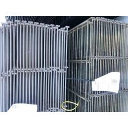 90m Gebrand Hekwerk 120cm 8x6x8 - 2e keus palen