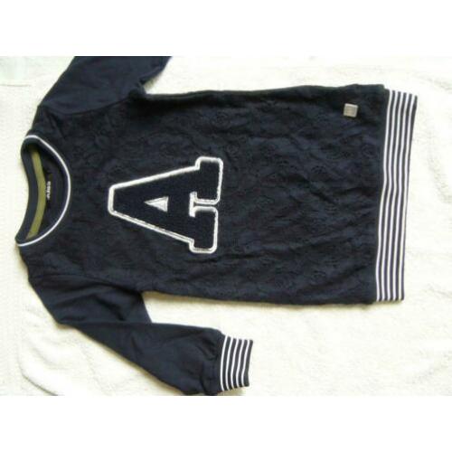 nieuw jurkje blauw kant donkerblauw girls meisje 92 jurk