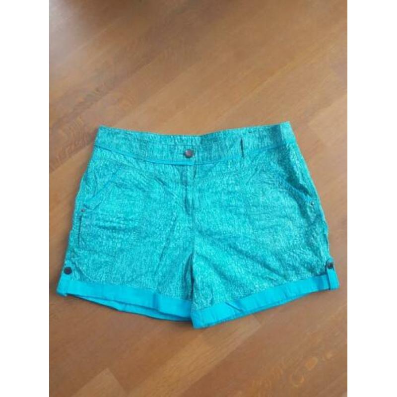 Groen blauwe korte broek maat 44 M&S mode NIEUW 100% katoen